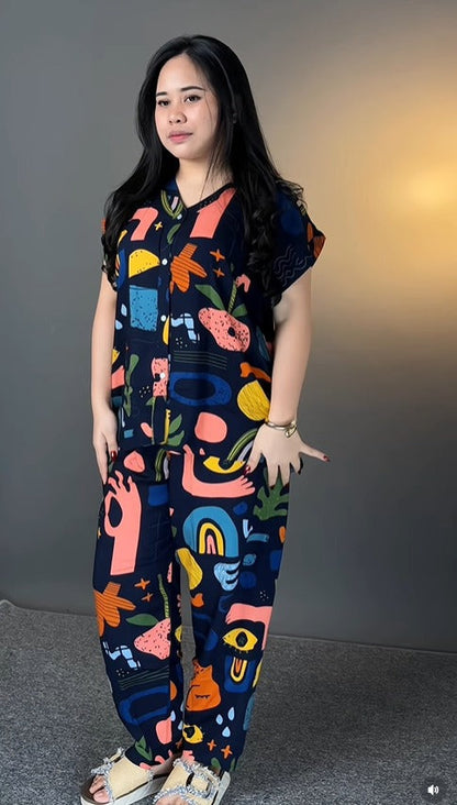 Women’s Abstract Printed Co-Ord Set