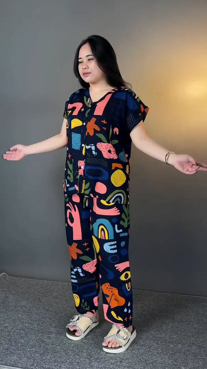 Women’s Abstract Printed Co-Ord Set