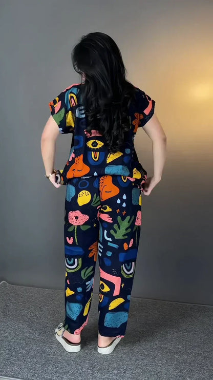 Women’s Abstract Printed Co-Ord Set
