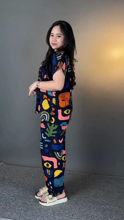 Women’s Abstract Printed Co-Ord Set
