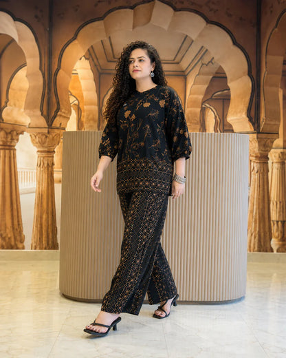 Terra Glow Co-Ord Set -Black